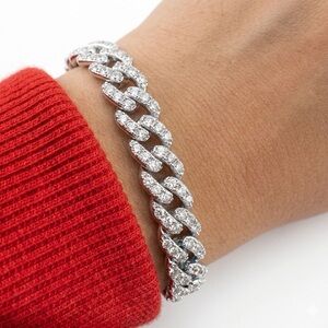 Silver 7 inch 9mm Cuban bracelet